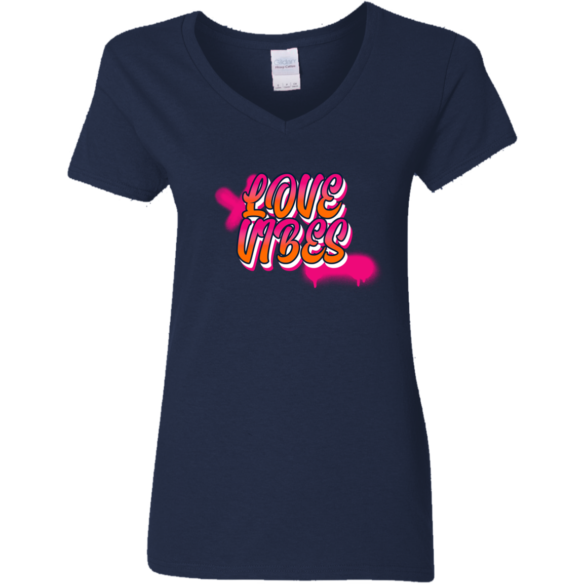 Ladies'  V-Neck T-Shirt LOVE VIBES